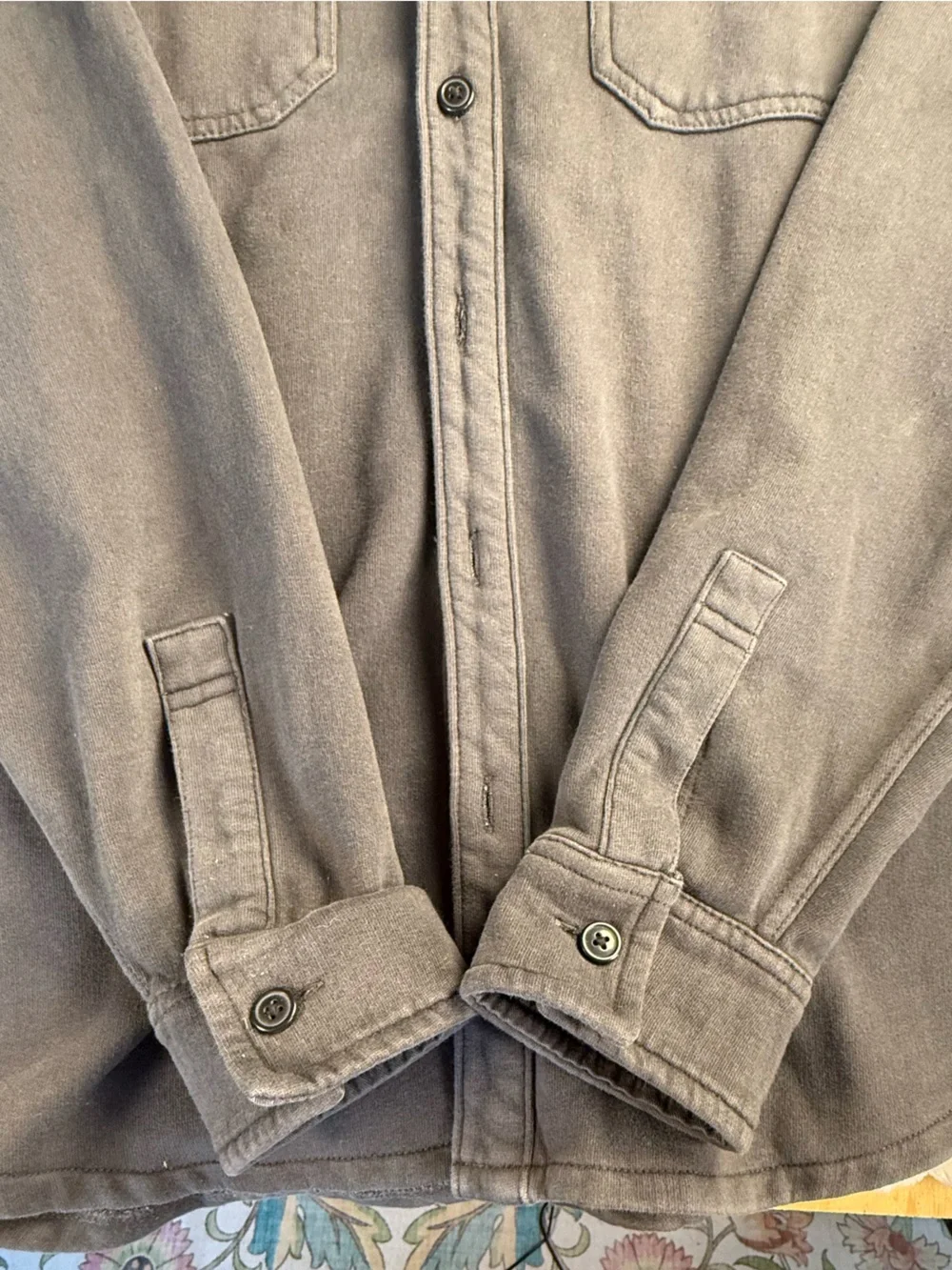 NWT American Eagle Supersoft Gray Fleece Lined Shacket L - Picture 10 of 12